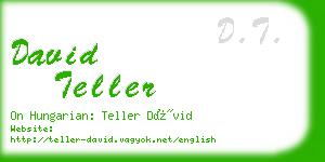 david teller business card